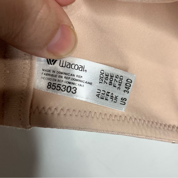 Wacoal back appeal full cup bra rose dust size 34DD - Picture 5 of 7